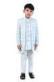 Mint Pearl Prince Embroidered Indo-Western Set for Boys