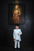 Mint Pearl Prince Embroidered Indo-Western Set for Boys