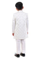 Ivory Luxe Embroidered Indo-Western Sherwani for Boys