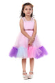 Candy Carousel Pink Tulle Layered Party Dress for Girls