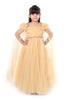 Golden Glamour Spaghetti Gown Party Dress for Girls