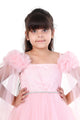 Dusty Rose Delight Party Gown for Girls Occasion Wear