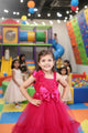 Magenta Magic High-Low Party Gown for Girls