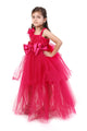 Magenta Magic High-Low Party Gown for Girls