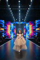 Rose Gold Radiance High-Low Gown for Girls Party Wear