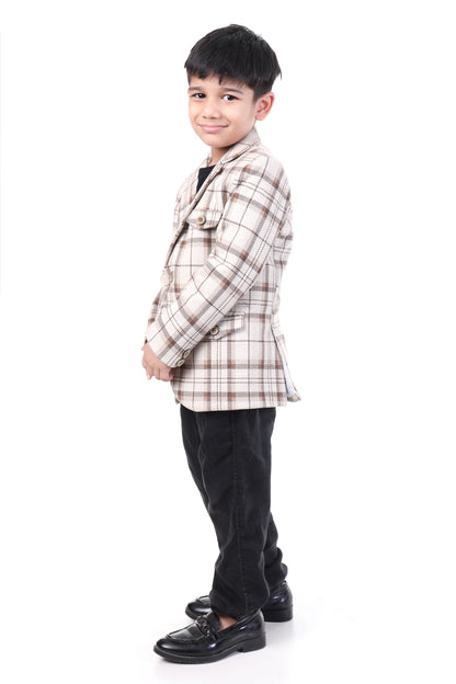 Brown Check Party Blazer