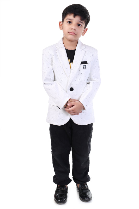 White Speckled Party Blazer