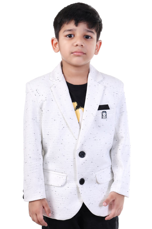 White Speckled Party Blazer