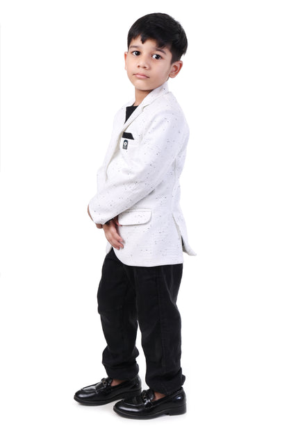White Speckled Party Blazer