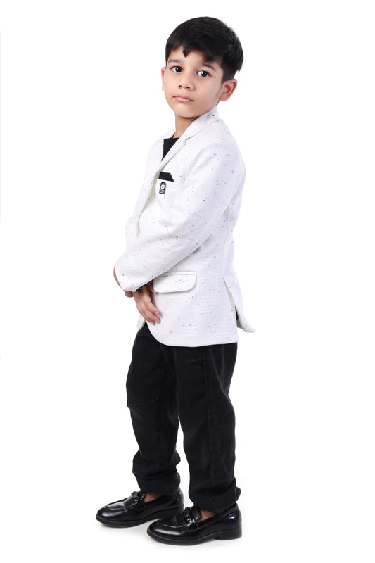 White Speckled Party Blazer