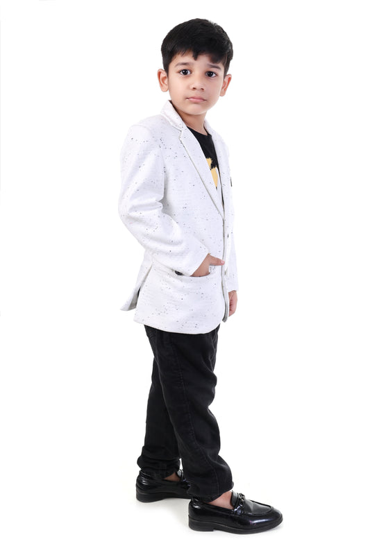 White Speckled Party Blazer