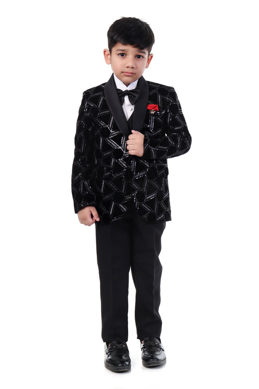 Luxe Black Velvet Tuxedo Set