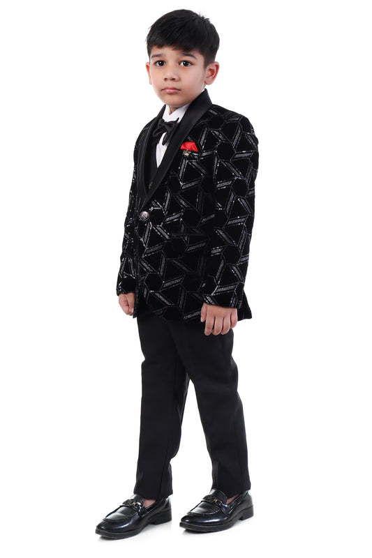 Luxe Black Velvet Tuxedo Set