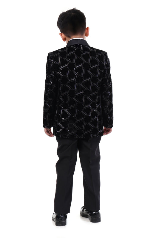 Luxe Black Velvet Tuxedo Set