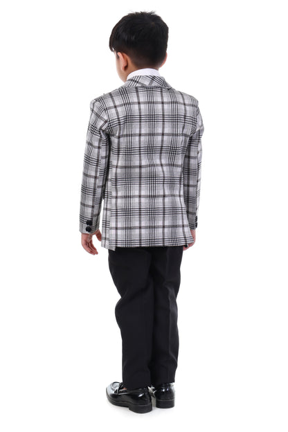 White Check Tuxedo Suit