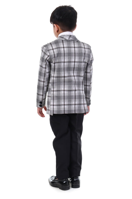 White Check Tuxedo Suit