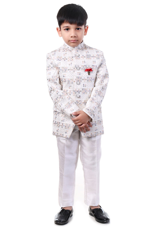 White Blossom Jodhpuri Suit