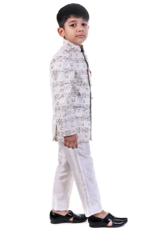 White Blossom Jodhpuri Suit