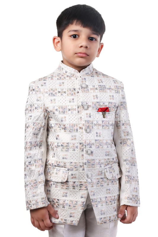 White Blossom Jodhpuri Suit
