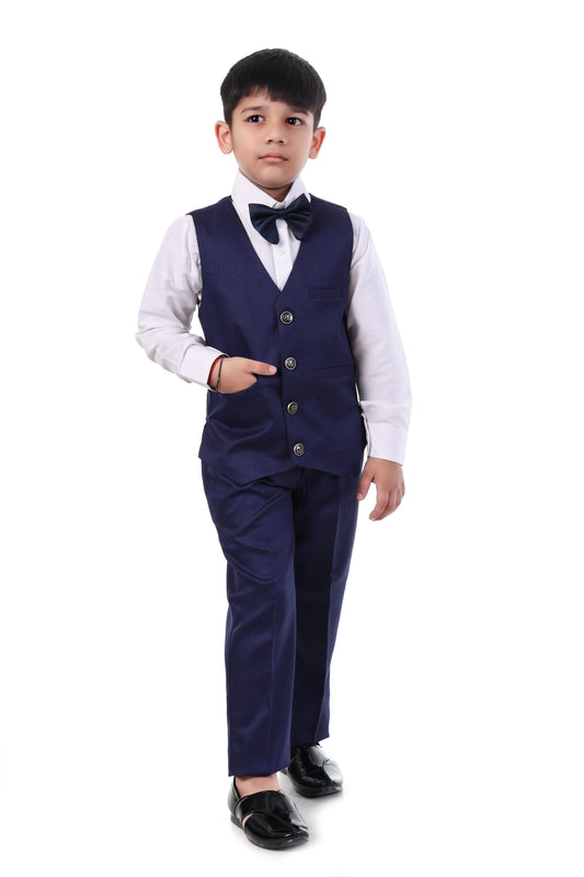 Navy Blue Velvet Tuxedo Set