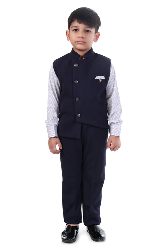 Midnight Majesty Nehru Jacket Suit