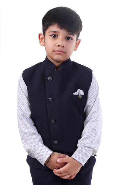 Midnight Majesty Nehru Jacket Suit
