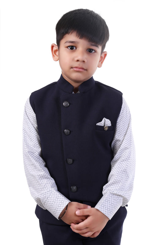 Midnight Majesty Nehru Jacket Suit