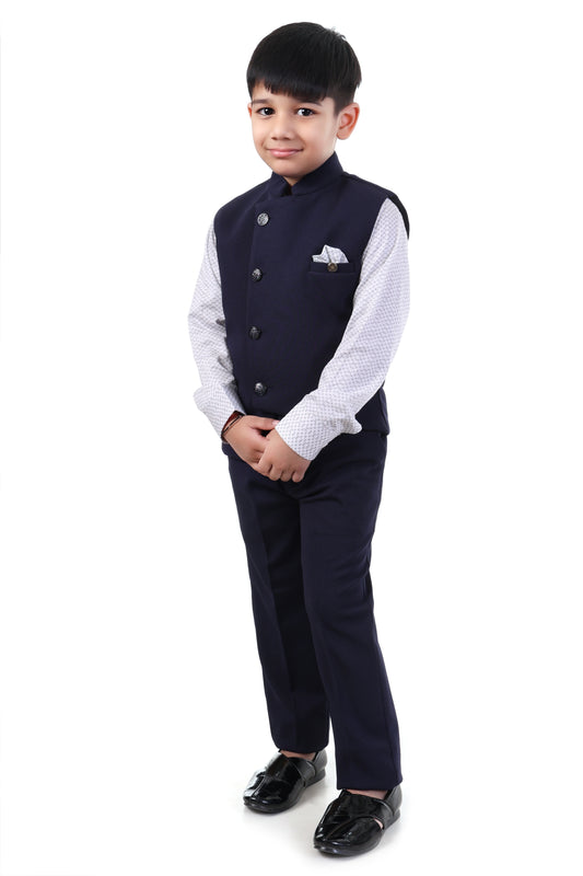 Midnight Majesty Nehru Jacket Suit