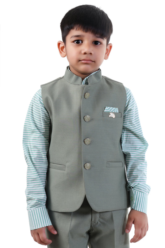 Emerald Elegance Jacket Suit